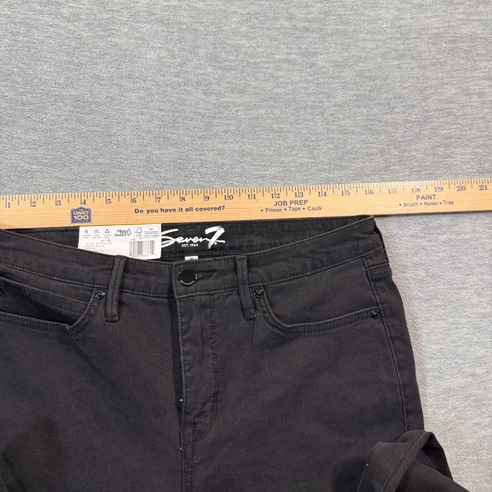 Seven7 Jeans Women Size 8 Black High Rise Skinny Stretch Denim NWT $69‎ MSRP - Picture 7 of 9
